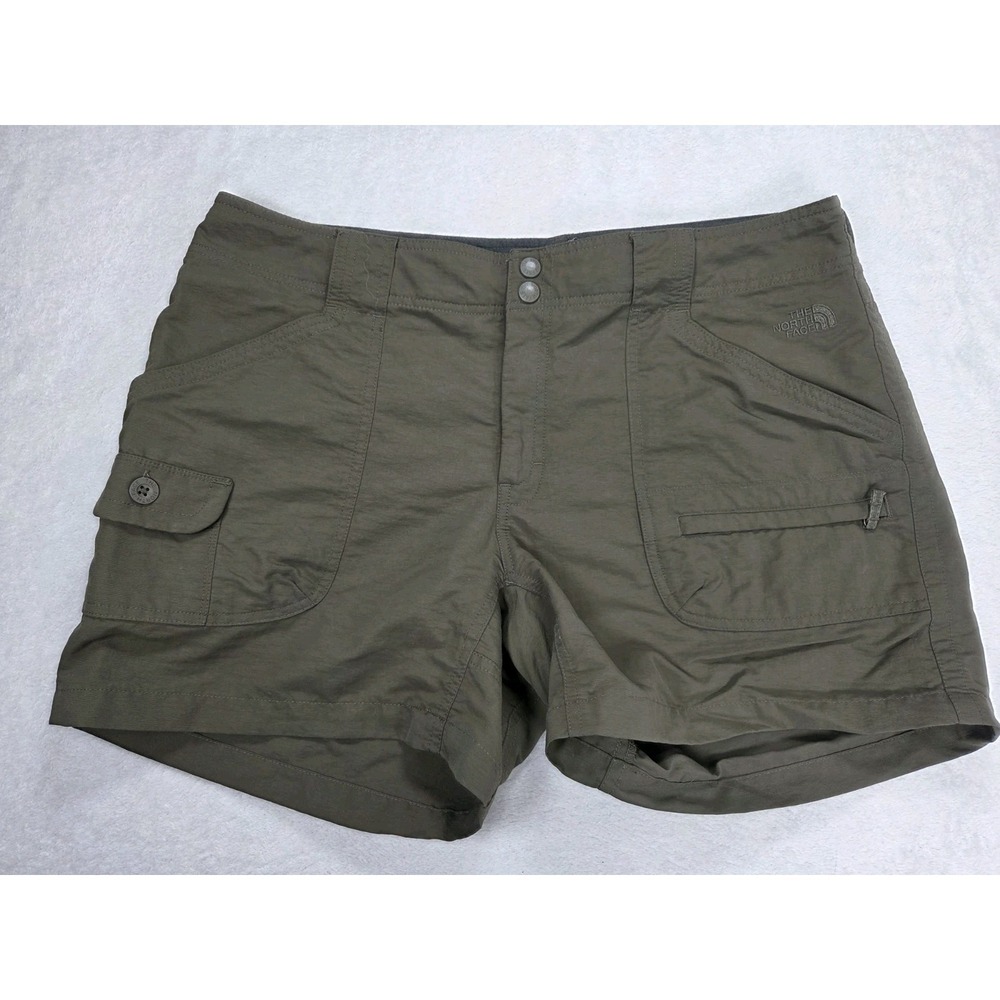 The North Face Womens 16 Olive Cargo Hiking Shorts Outdoor Utility Gorpcore
